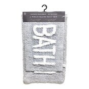Wholesale - 2pc BATH GREY BATH MAT C/P 12, UPC: 658362870290